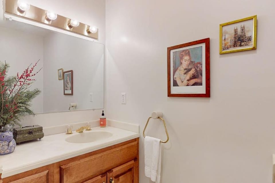 Bathroom, towels