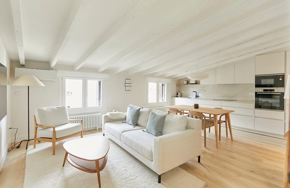 Kitchen or kitchenette, Living room, Dining area