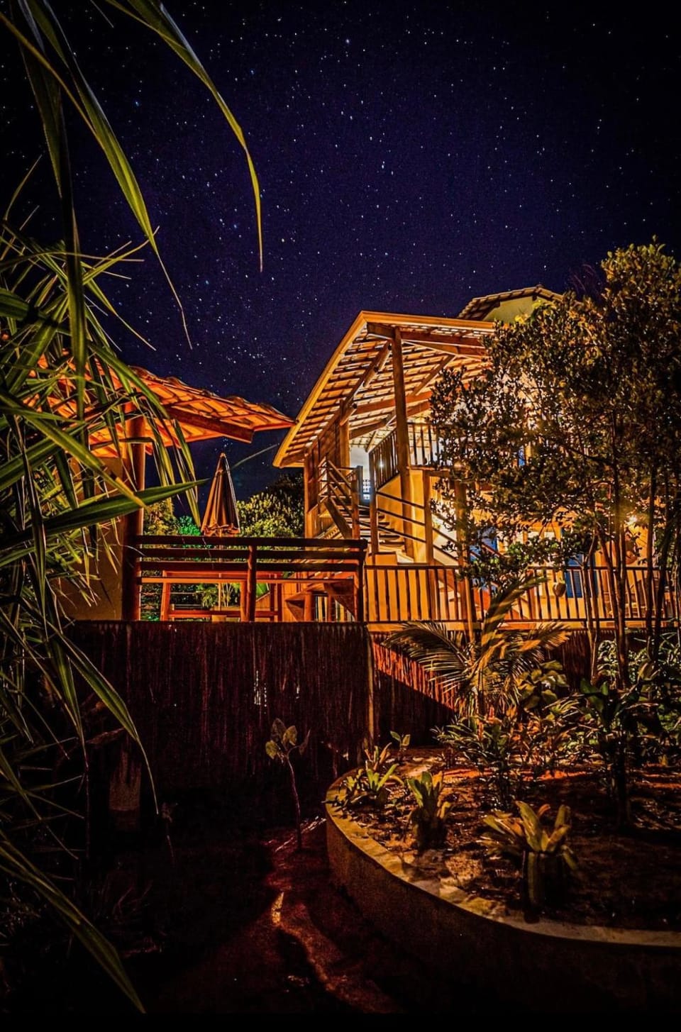 Property building, Night, Garden view