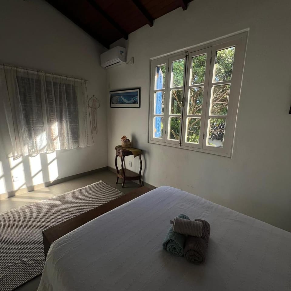 Bed, View (from property/room), Photo of the whole room, Bedroom, Garden view, air conditioner
