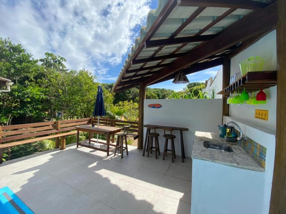 Patio, BBQ facilities, Pool view