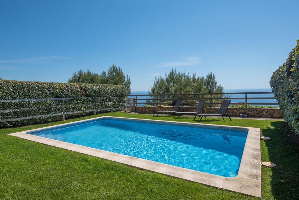 Property building, Living room, Swimming pool