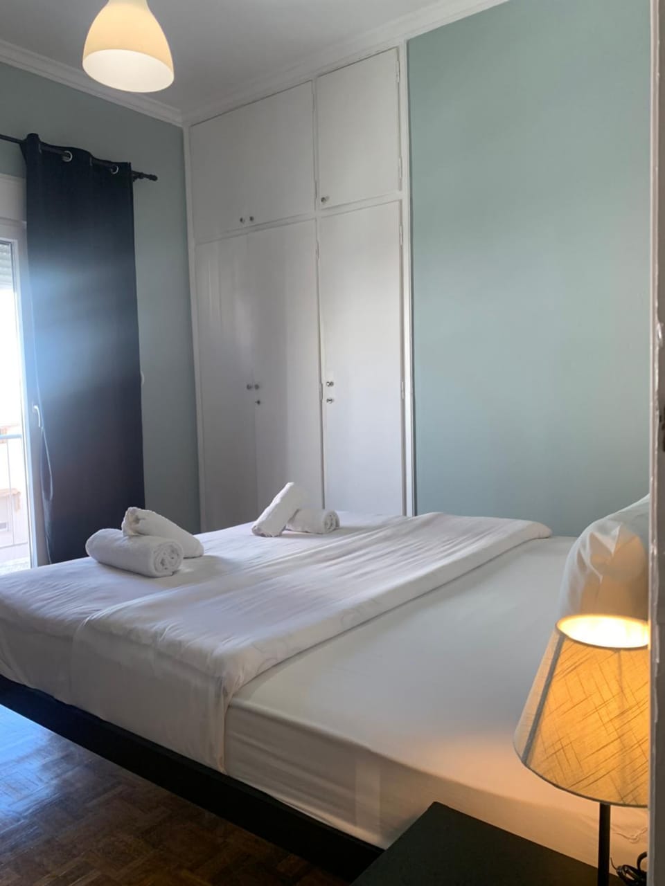 Bed, Photo of the whole room, Bedroom, towels, wardrobe