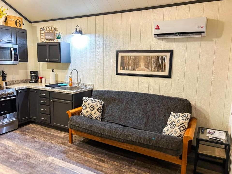 Kitchen or kitchenette, Living room, Seating area