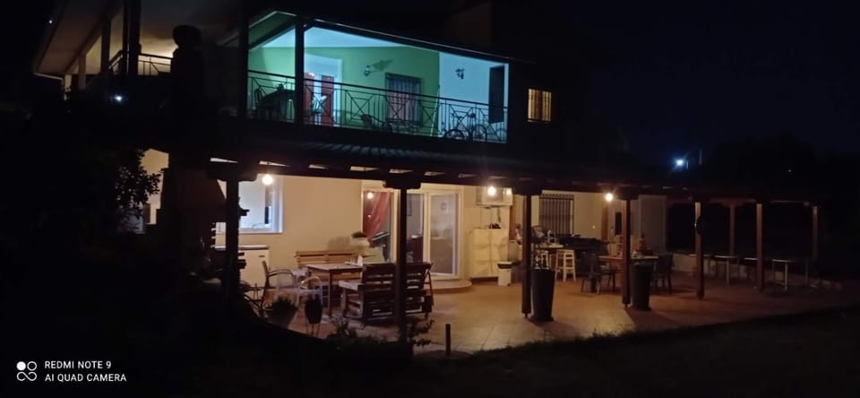 Property building, Patio, Night, Balcony/Terrace, Dining area