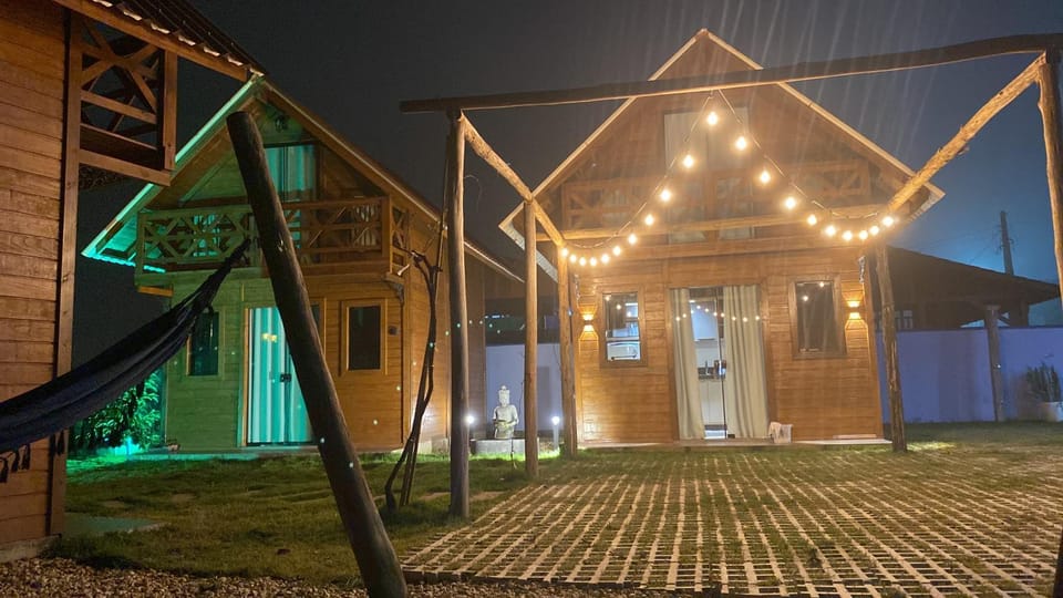 Property building, Night, Garden view