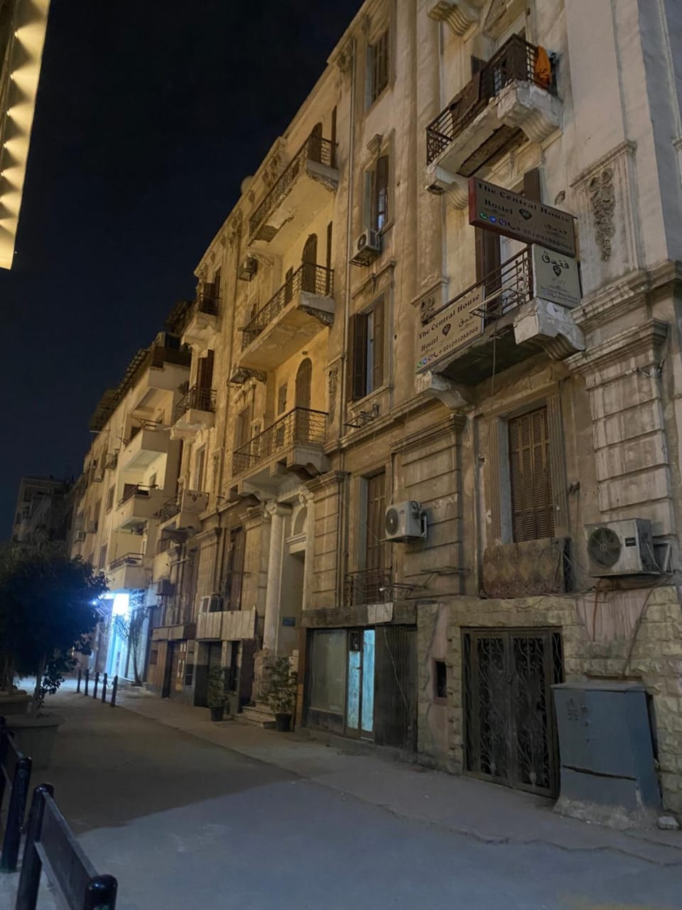 Property building, Night, Street view
