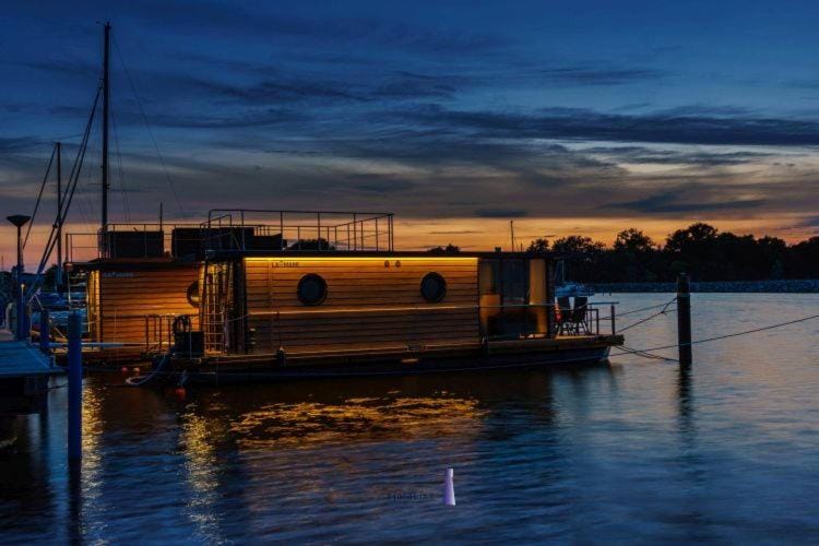 Hausboot Fjord POLARIS mit Biosauna in Barth Docked boat in Mecklenburg-Vorpommern, Germany
