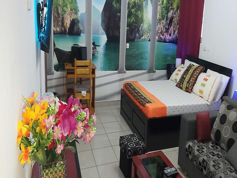 Bed, TV and multimedia, Living room, Bedroom