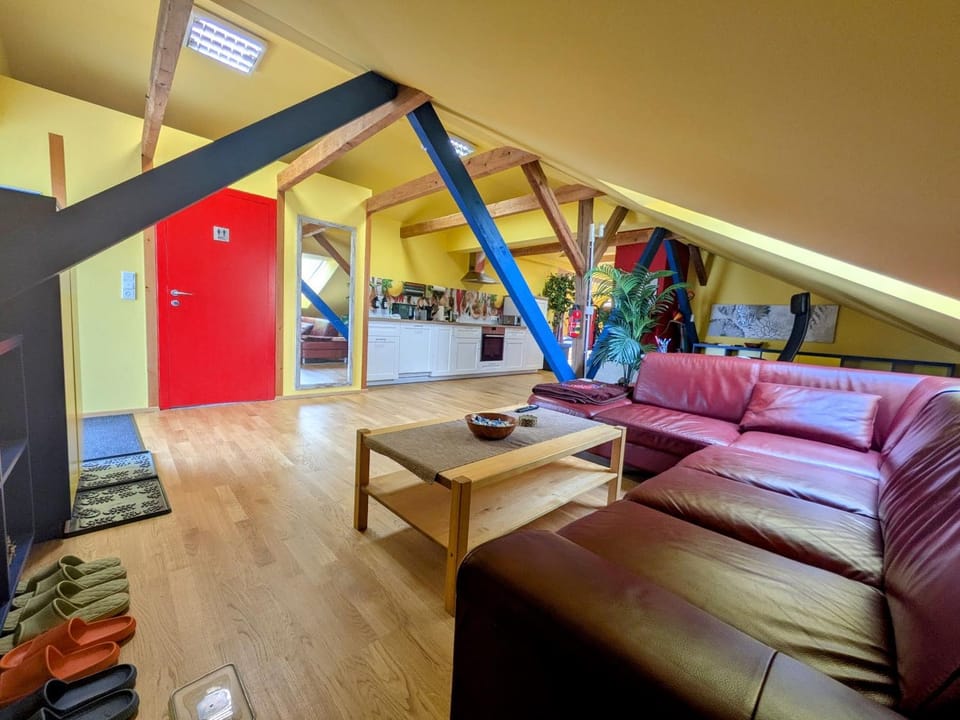 Living room, kitchen