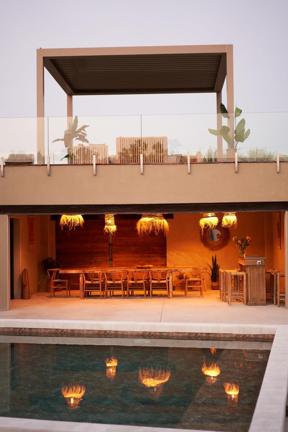 Patio, Pool view