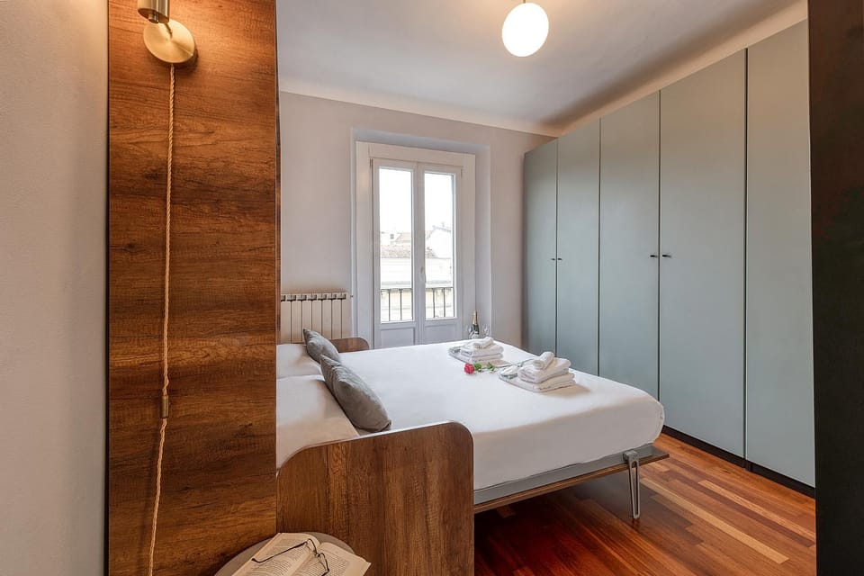 Bed, Photo of the whole room, Bedroom, towels, wardrobe