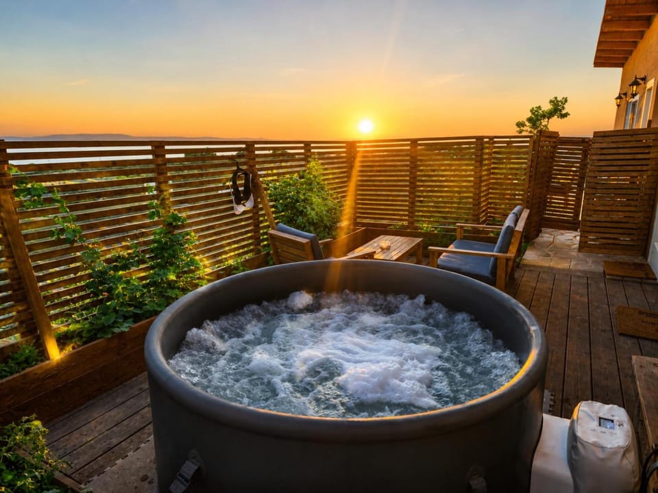 Hot Tub, Hot Tub, Sunset
