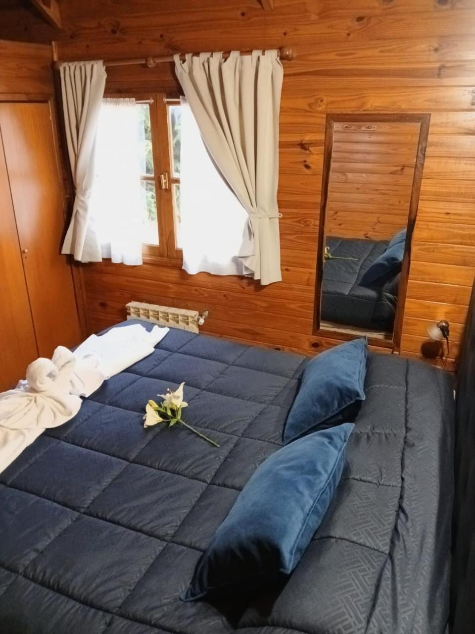 Bed, Photo of the whole room, Bedroom, towels, wardrobe
