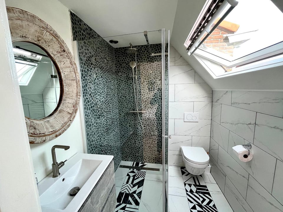 Shower, Toilet, Bathroom, towels