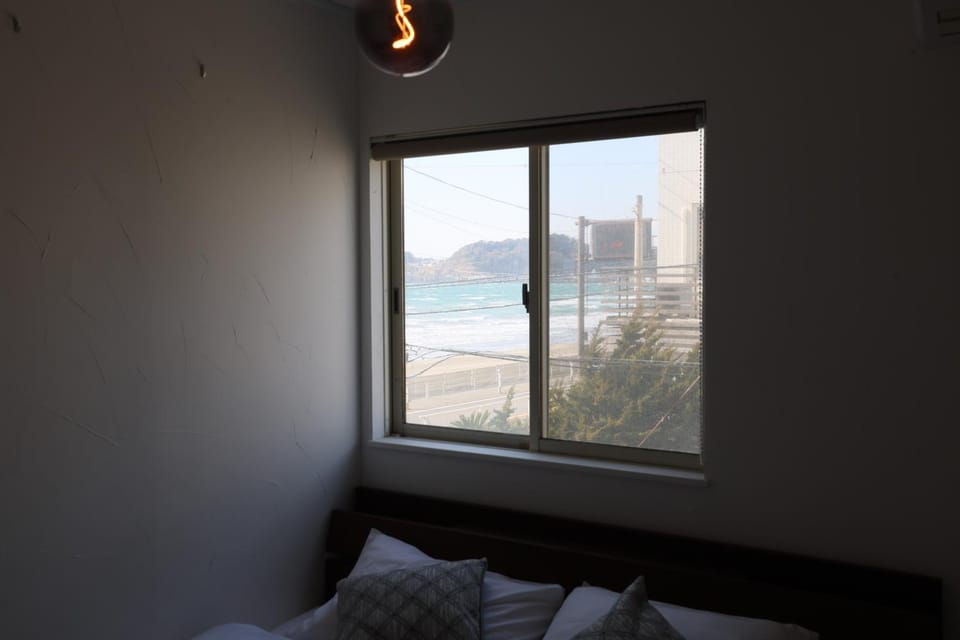 Bed, Natural landscape, Beach, Bedroom, Sea view