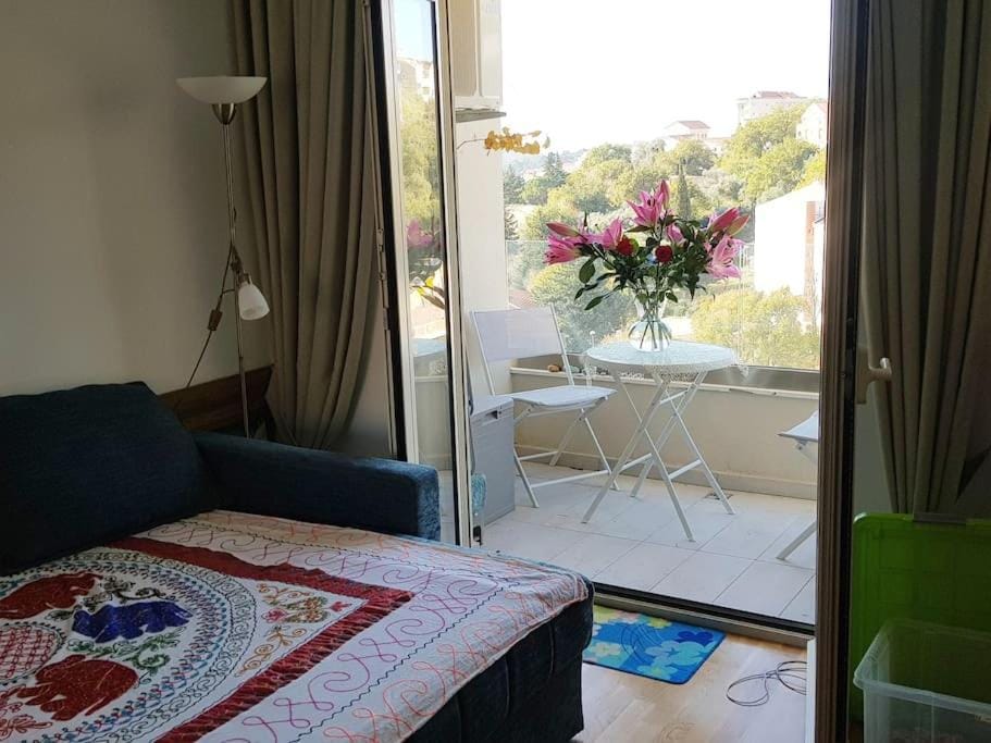 Стильная квартира с видом на море и библиотекой Apartment in Budva Municipality