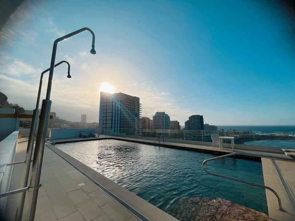 Swimming pool, Sunset
