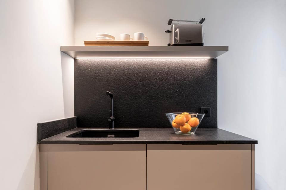 Kitchen or kitchenette, toaster