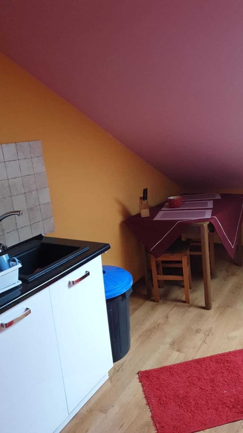 Kitchen or kitchenette, Living room, Dining area