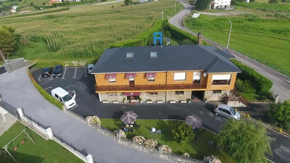 Property building, Bird's eye view, Parking