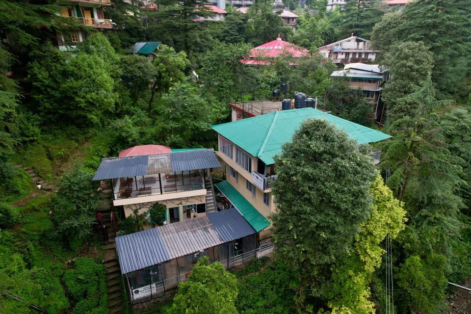 Property building, Natural landscape, Bird's eye view, Garden