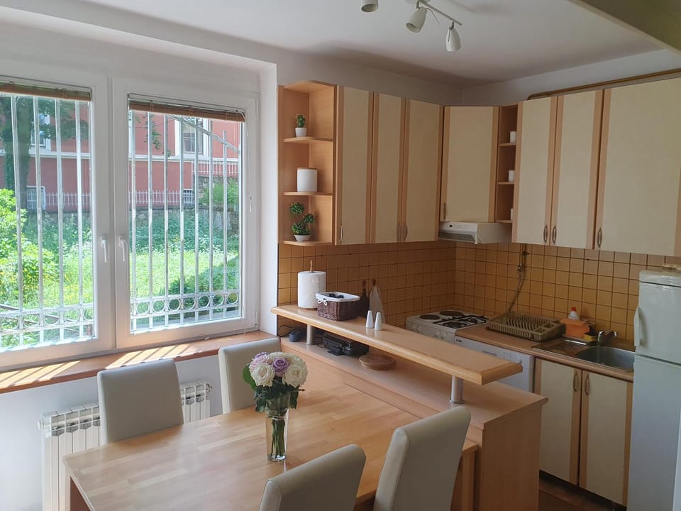 Kitchen or kitchenette, Seating area, Dining area, dishwasher, stove