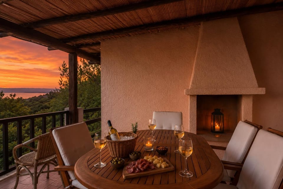 Balcony/Terrace, Dining area, Sea view, Sunset