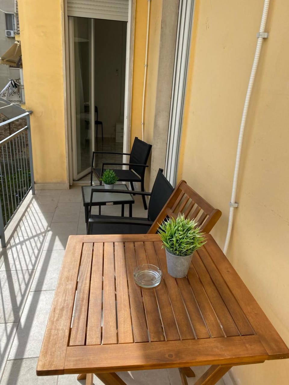 Patio, Day, View (from property/room), Balcony/Terrace, Living room, Seating area, Inner courtyard view