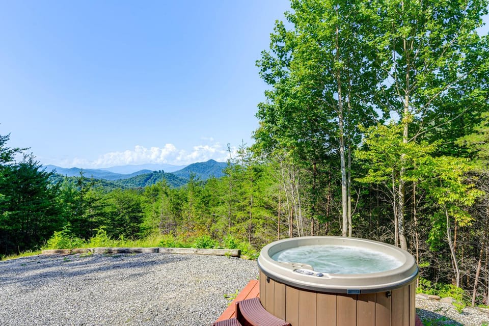 Bryson City Cabin Rental w/ Views & Hot Tub Cabin in Swain County