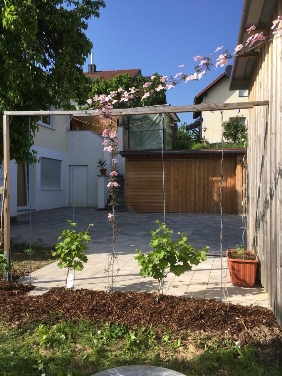 Property building, Spring, Garden, Garden view