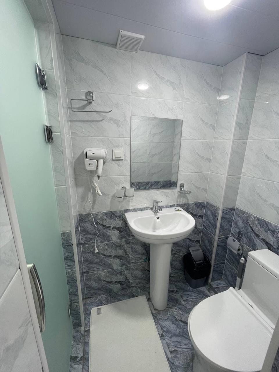 Shower, Toilet, towels