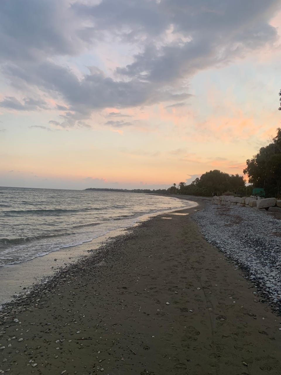 Beach, Sea view, Sunset