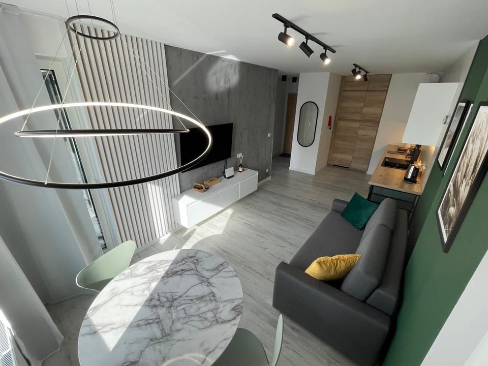 TV and multimedia, Kitchen or kitchenette, Living room, Photo of the whole room, Seating area