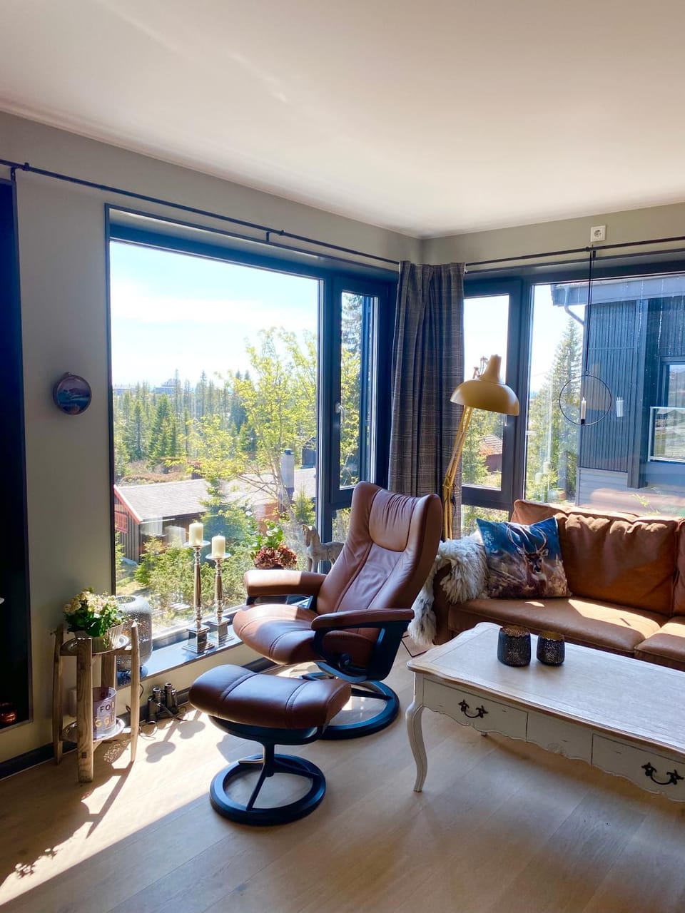 Leilighet med panoramautsikt Sjusjøen Innendørs parkering Apartment in Innlandet