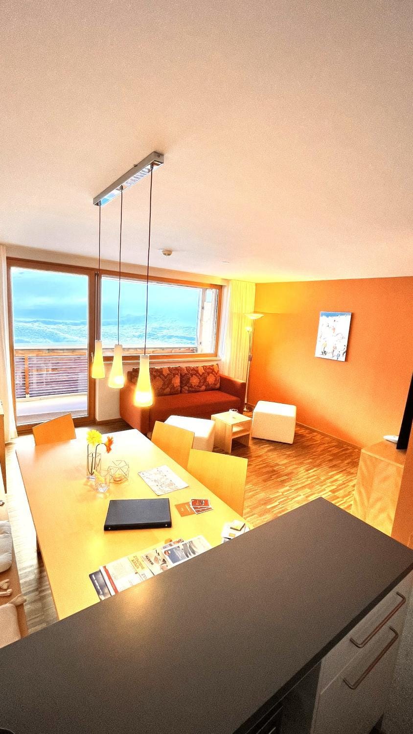 View (from property/room), Balcony/Terrace, Living room, Dining area, Food