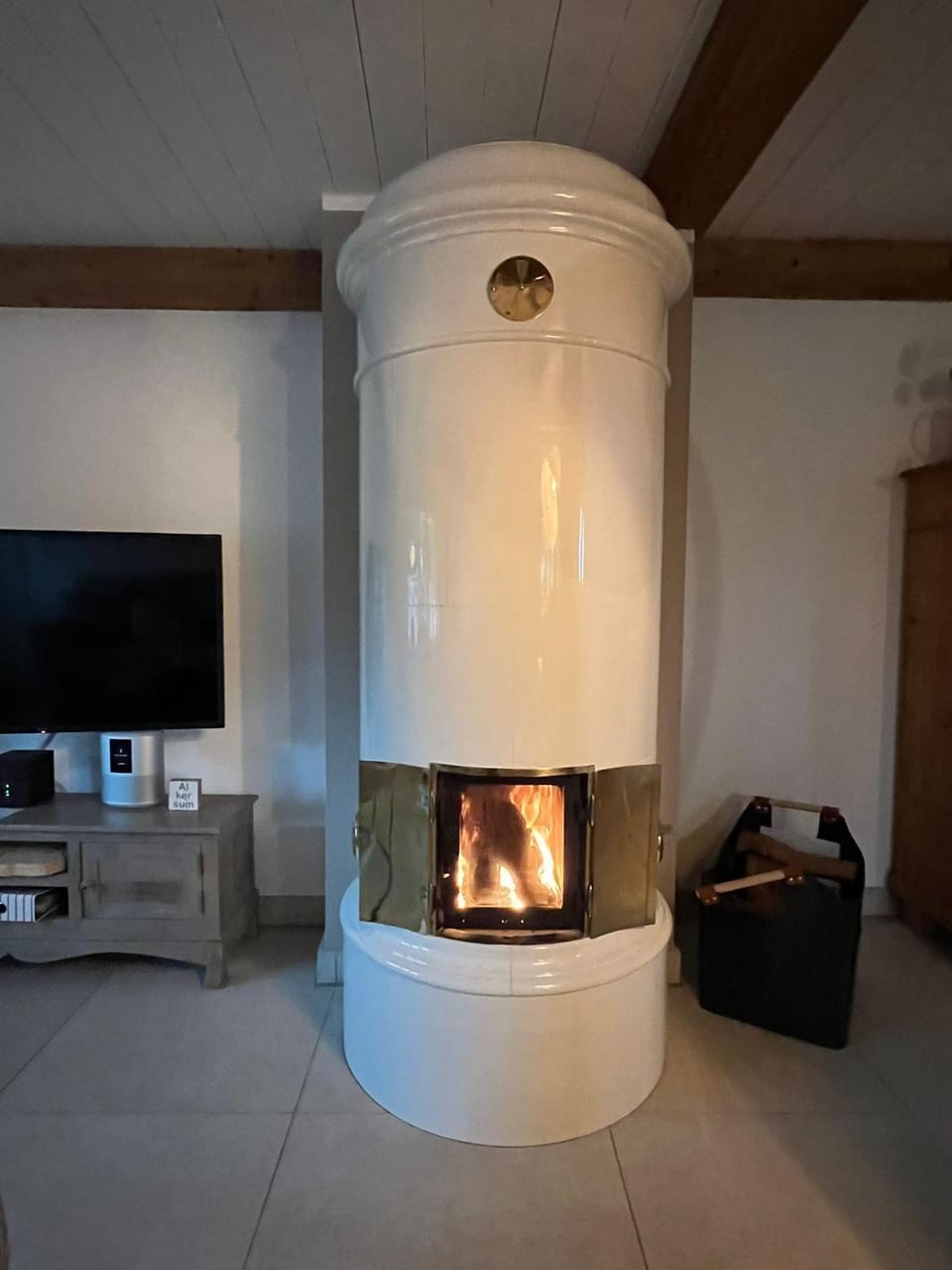 Living room, fireplace