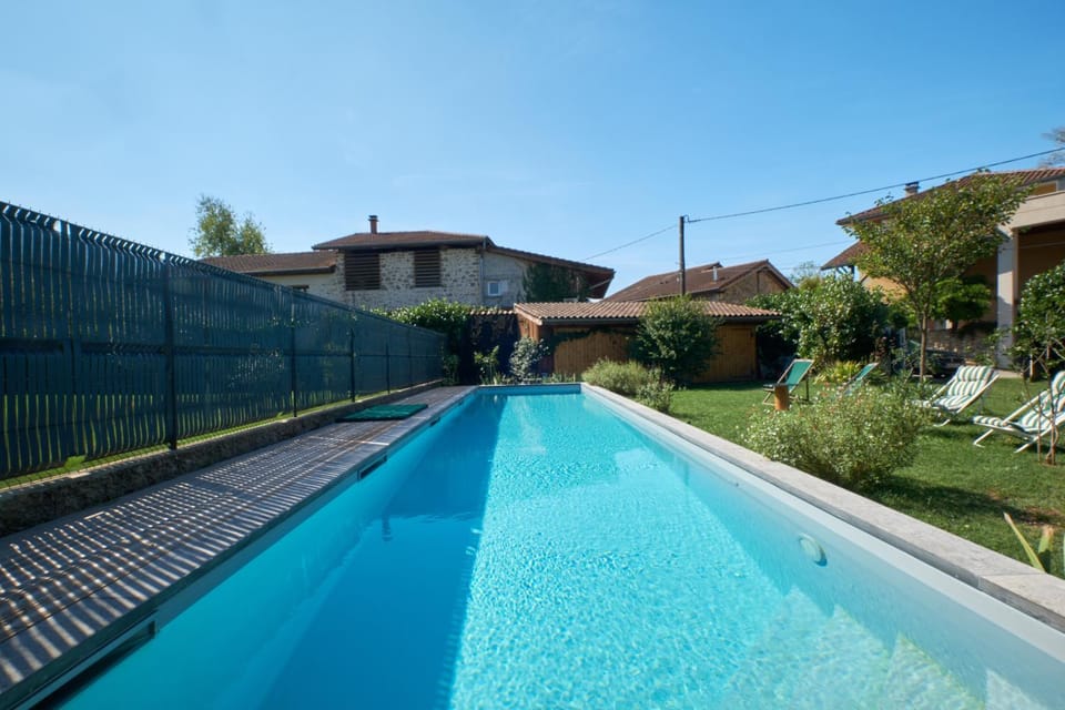 Property building, Living room, Swimming pool