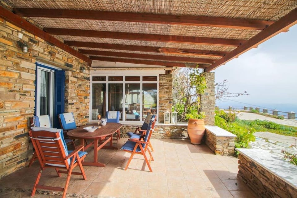 Blue Balcony in Tinos - Home in Arnados Villa in Decentralized Administration of the Aegean