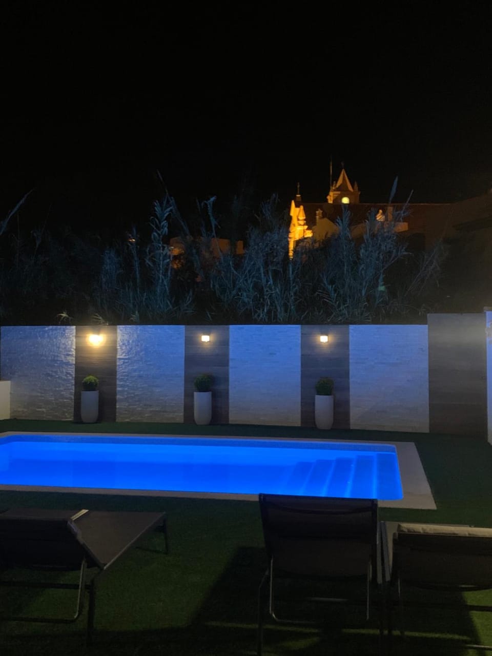 Off site, Night, Pool view, Swimming pool, sunbed