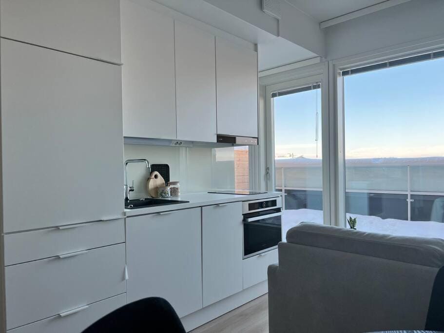 Modern Penthouse Studio with Private Terrace Apartment in Rovaniemi