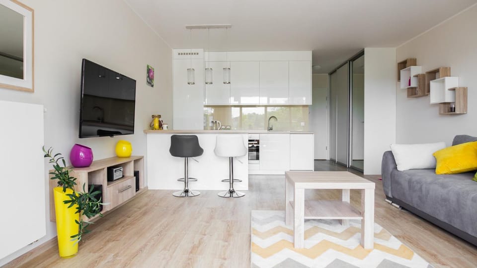 TV and multimedia, Kitchen or kitchenette, Living room, Seating area