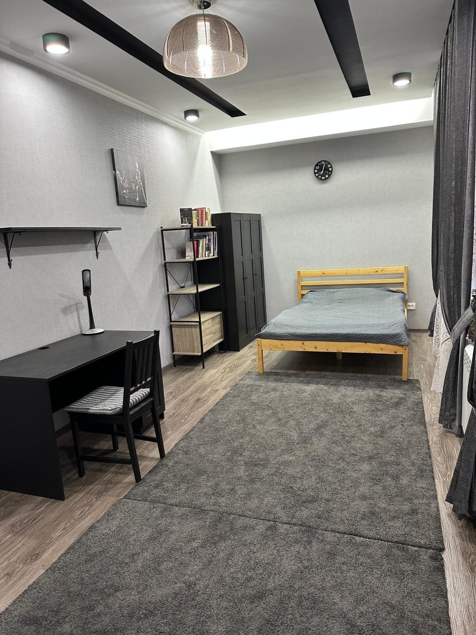 Bed, Photo of the whole room, Bedroom, hair dresser
