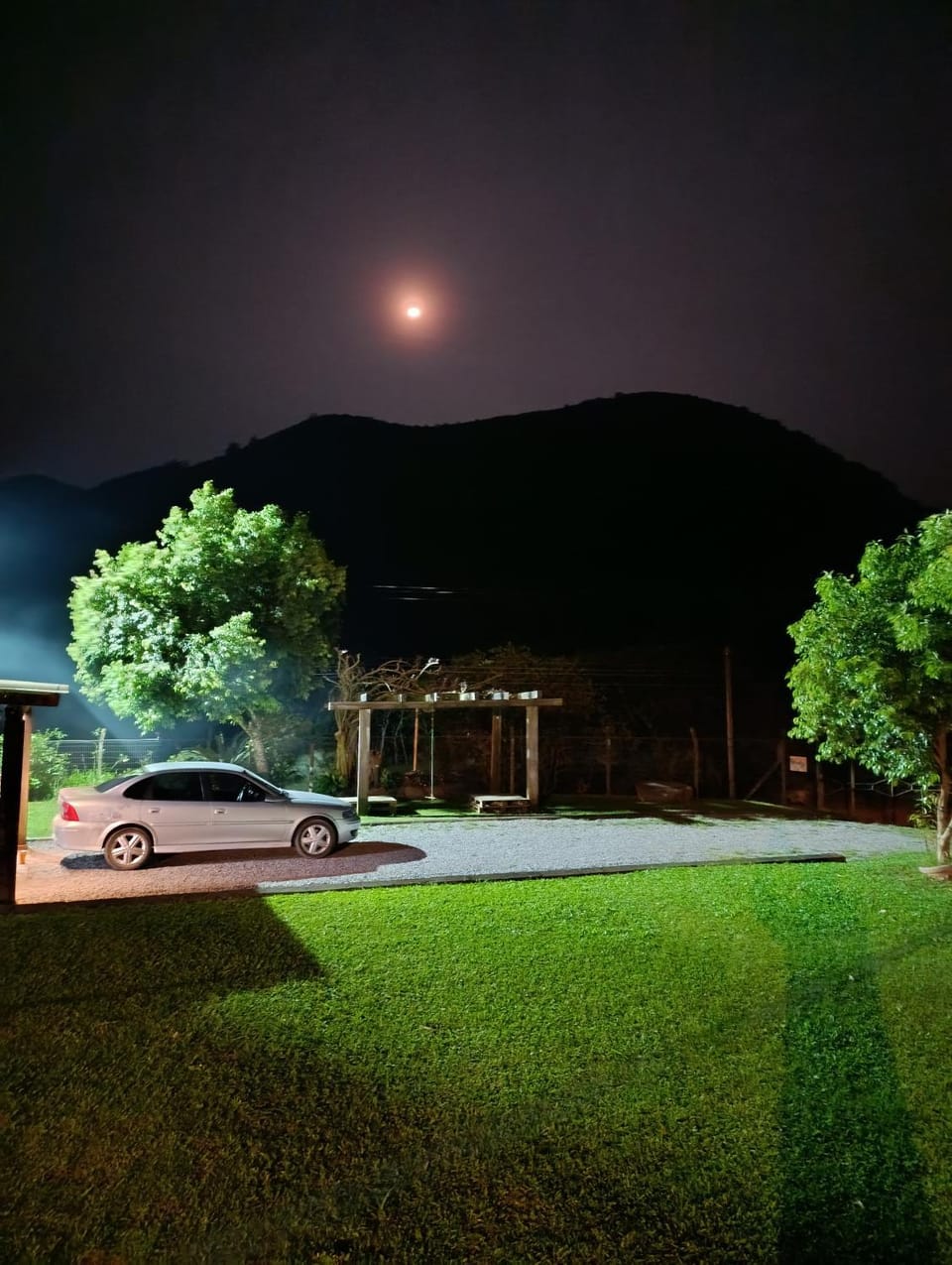 Night, Natural landscape, Mountain view, Parking