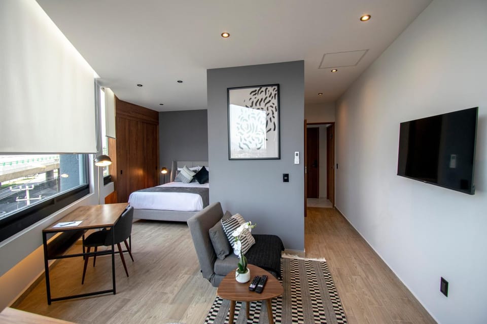 Bed, Living room