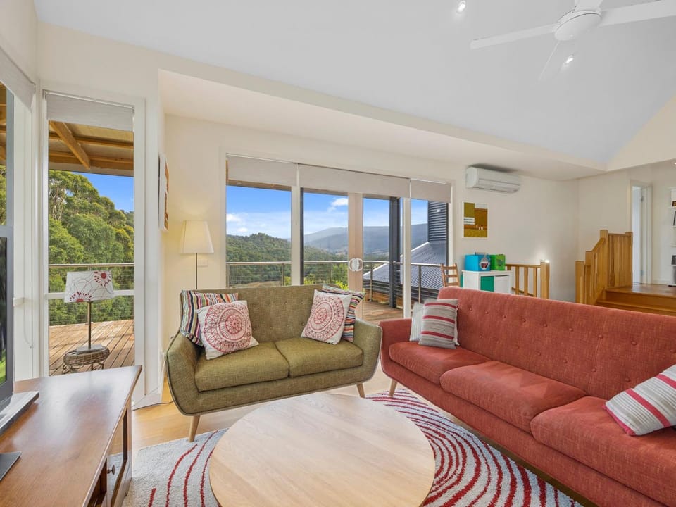Natural landscape, Living room, Seating area, Mountain view