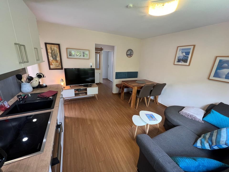 TV and multimedia, Kitchen or kitchenette, Living room, Seating area, Dining area