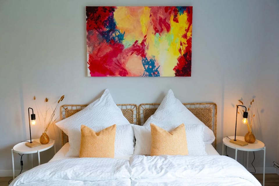Bed, Decorative detail, Bedroom