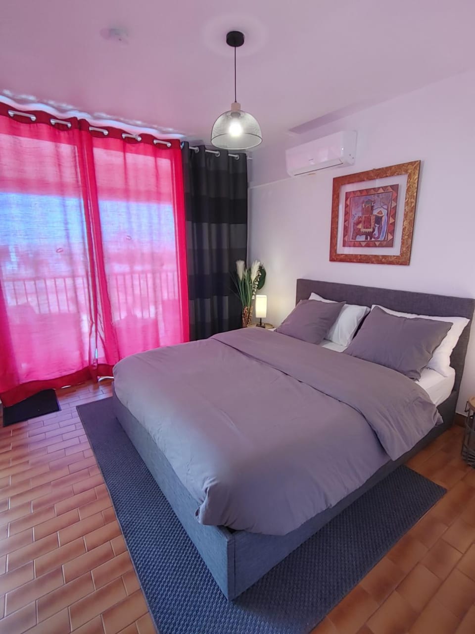 Bed, View (from property/room), Balcony/Terrace, Photo of the whole room, Bedroom, air conditioner