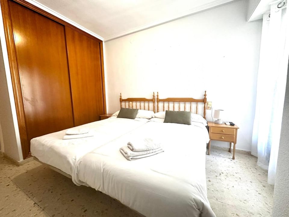 Bed, Photo of the whole room, Bedroom, towels, wardrobe